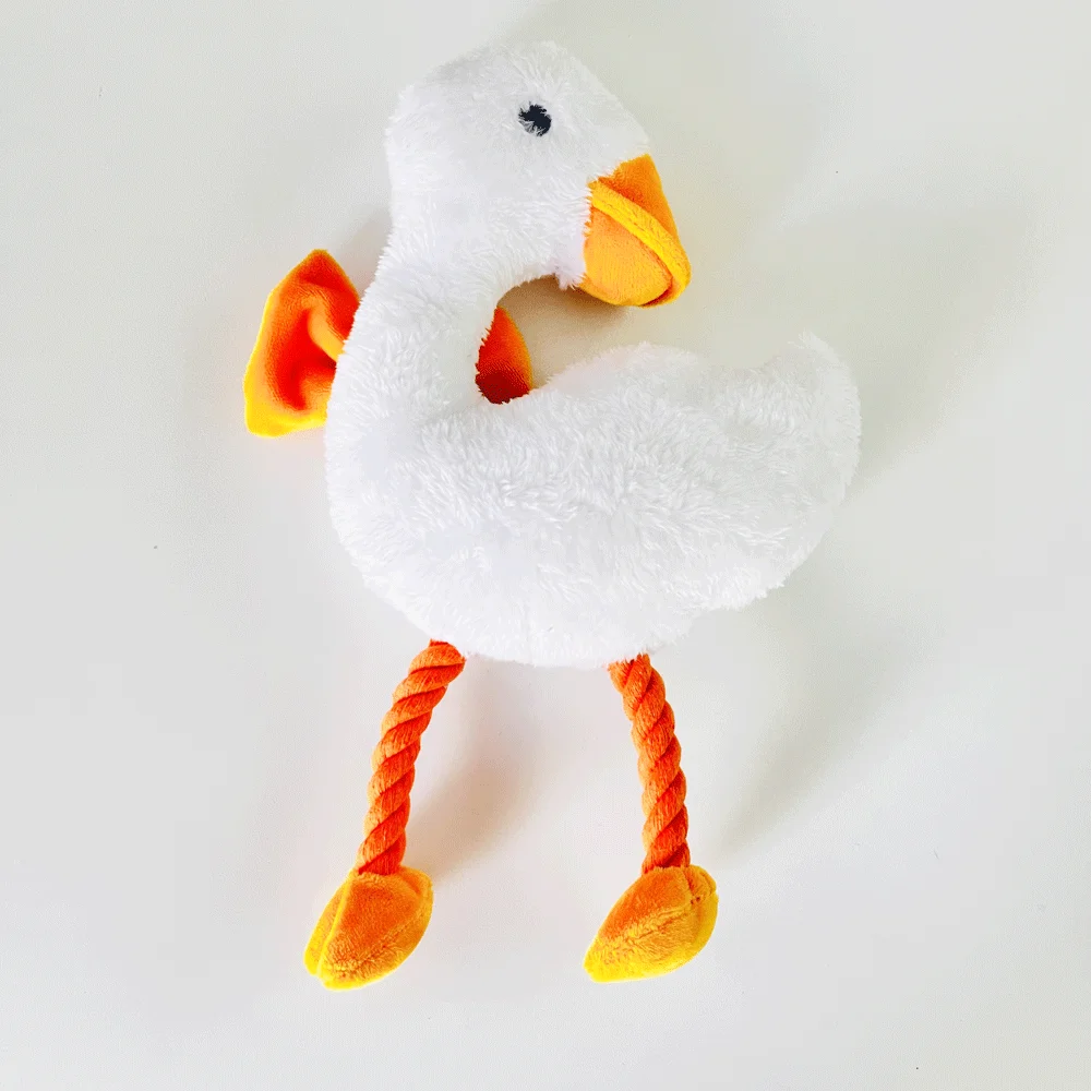 Hot selling duck shape dog toy squeaky pet toy plush