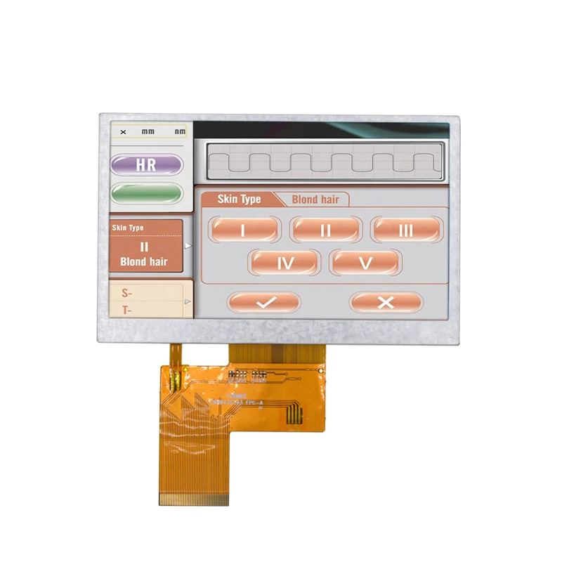 Инструментальная ЖК-панель IPS 4 3 '40pin 800x480 дюйма TFT ЖК-дисплей