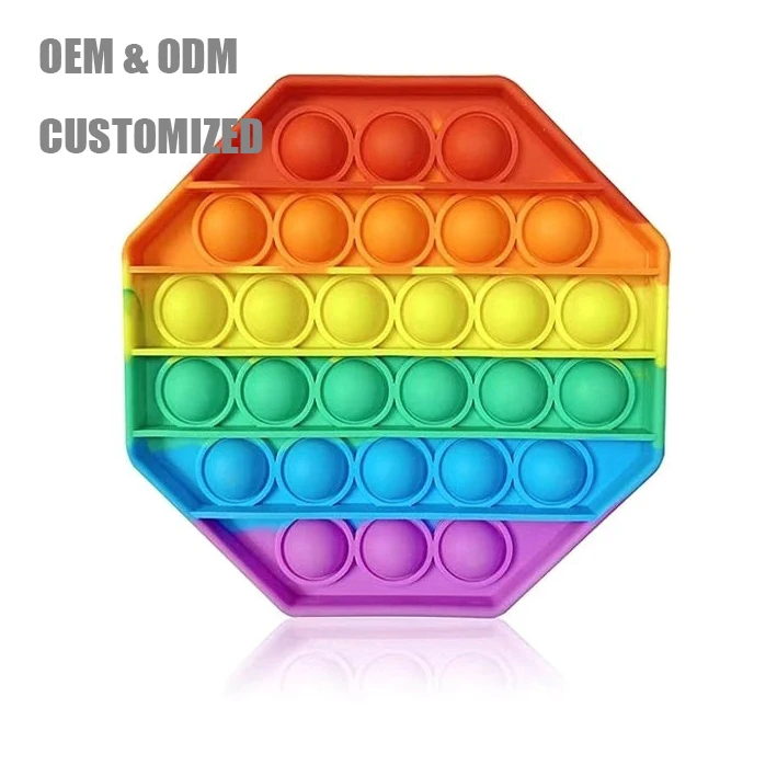 Hot Sale Silicone Push Bubble Pop Stress Toy Round Educational Anti-Stress Sensory Relief for Children Funny & Fun