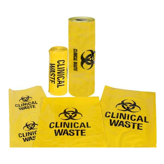 48x58cm1.2 Mil Disposable Stand up Pouch Biohazard Trash Bag for Medical Infectious Waste Gravure Printing Surface Handling