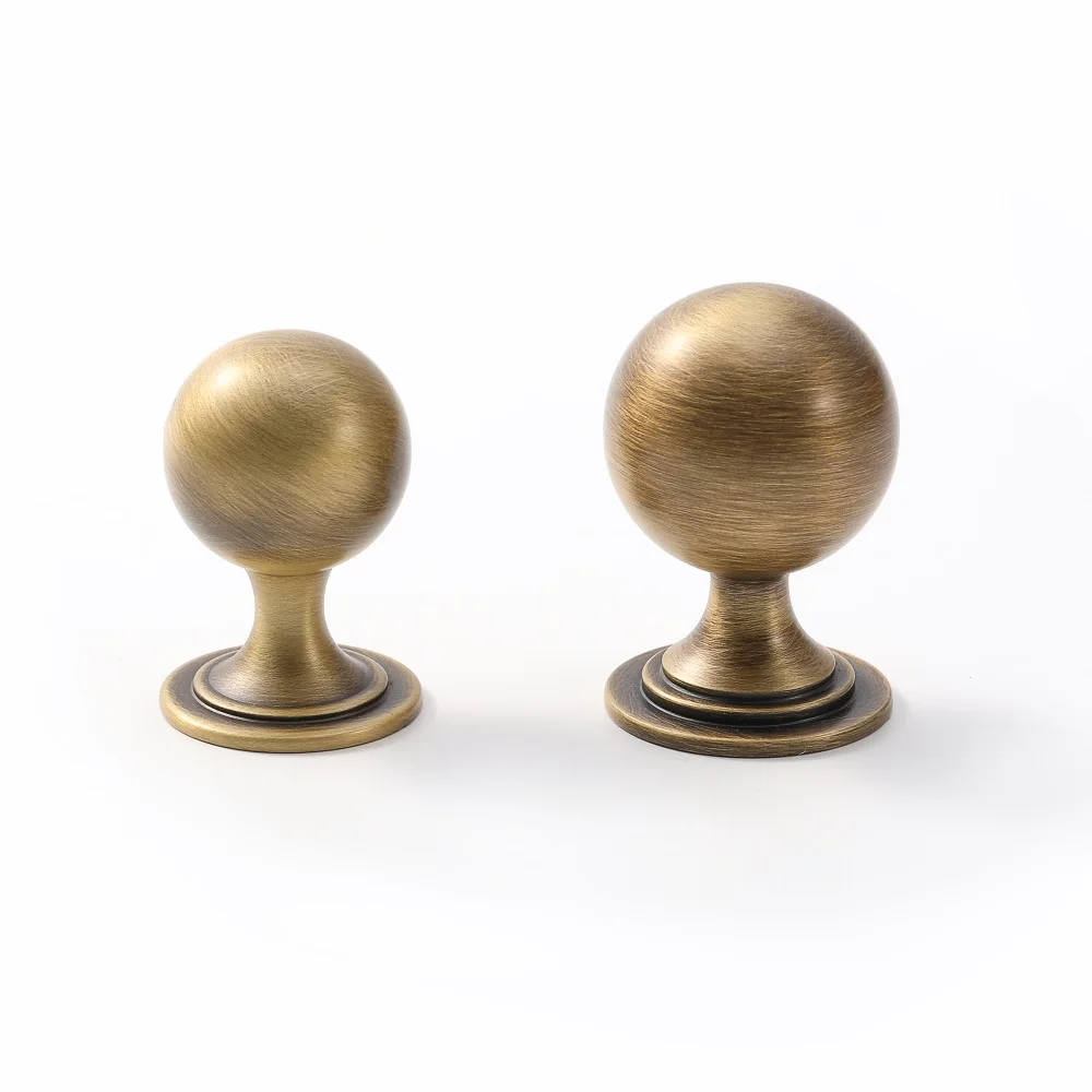 Maxery Luxury Brass Ball Shape Knob YAB Color Furniture Handles Cabinet Pull Kitchen Cupboard Knob Furniture Handle Pulls