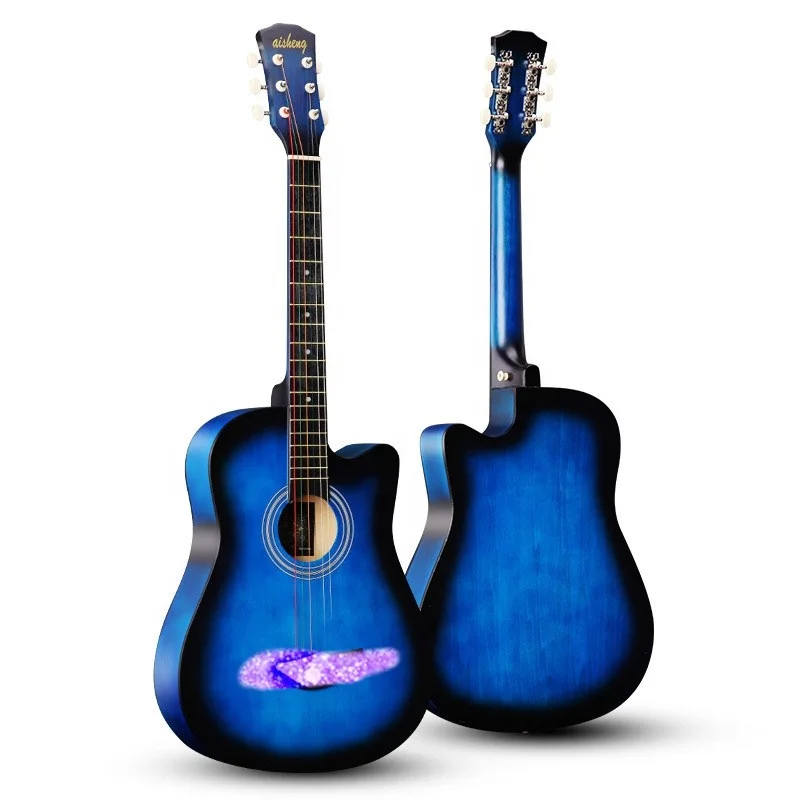 A High Quality Handcraft Chinese Acoustic guitar Electric Guitar and acoustic guitar with 6 copper strings