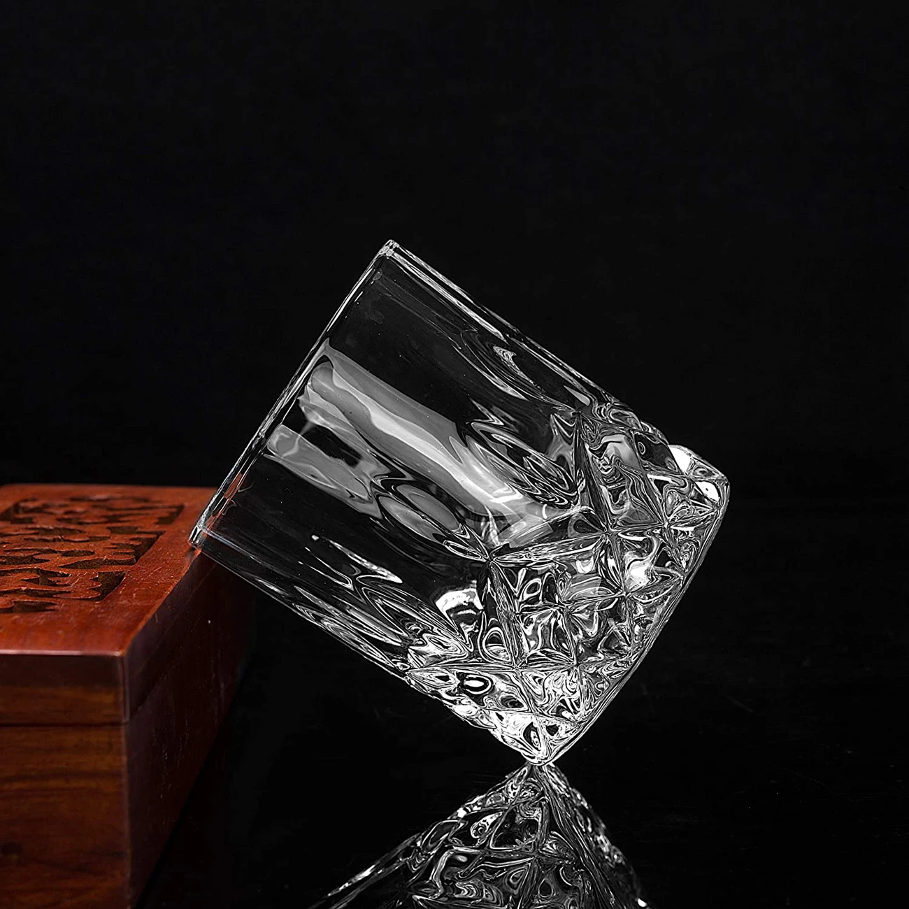 Wholesales  Glasses Hotel&Restaurant Glassware with gold tip Customised LOGO  Glass Cup GlassRound