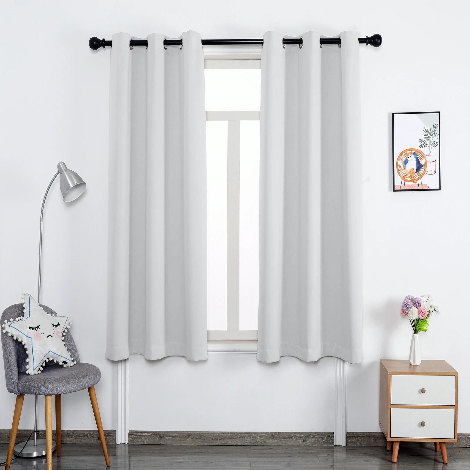 
Amazon Hot Sale Curtains Water Resistance Thermal Insulated Darkening for Living Room Balance Temperature Noise Reduction 