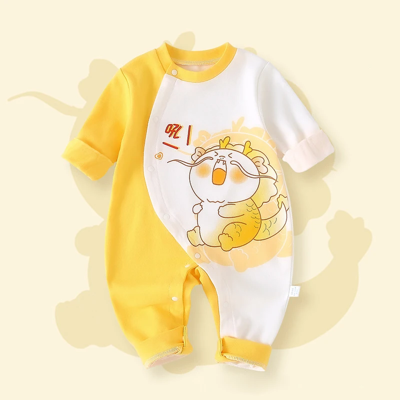 Jumpsuit Newborns Romper Sleeves Long New Arrival Baby Organic Cotton New Cute Animals 100% Cotton Pajamas For Boys And Girls