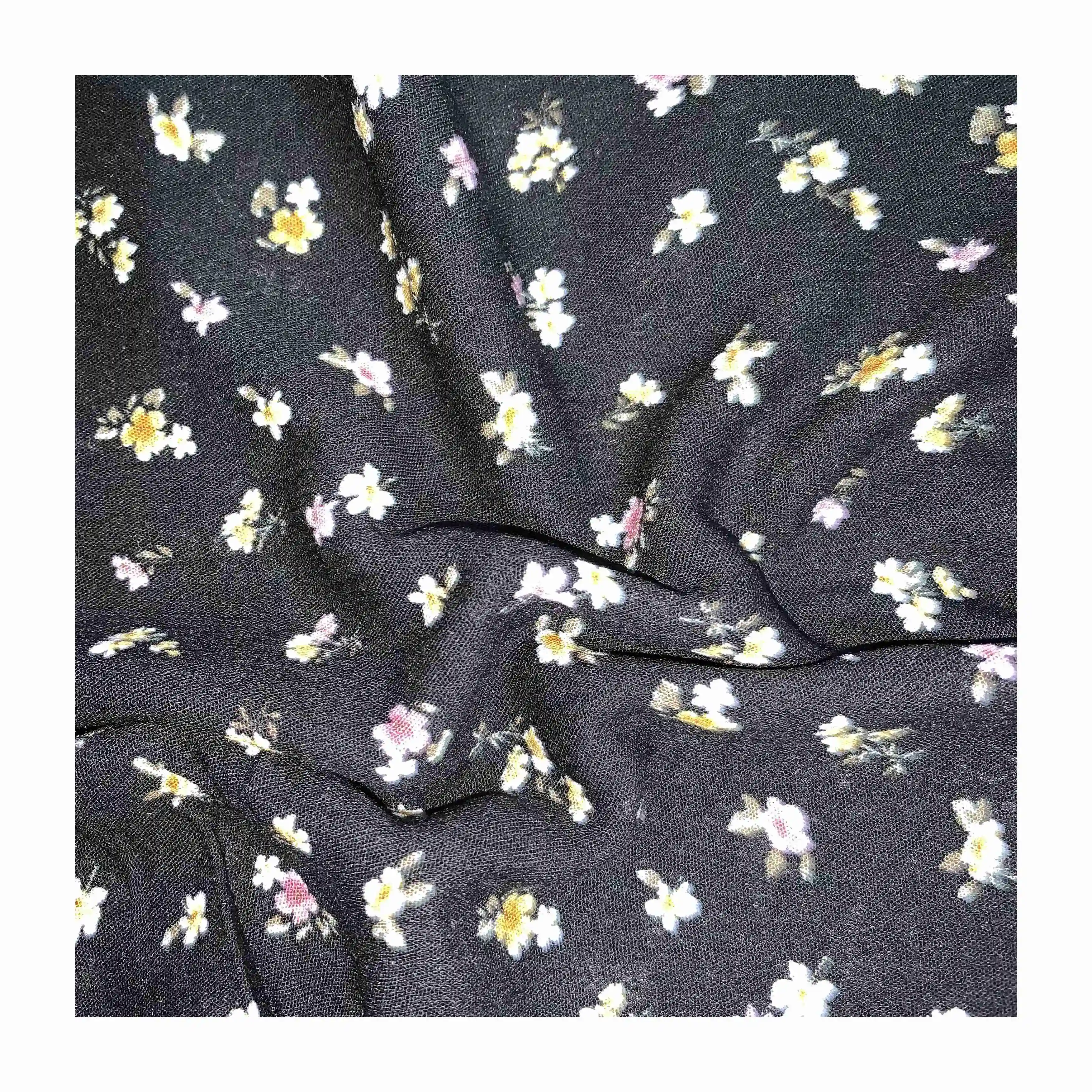 New product 100% rayon fabric 30*24/68*44 crepe woven print