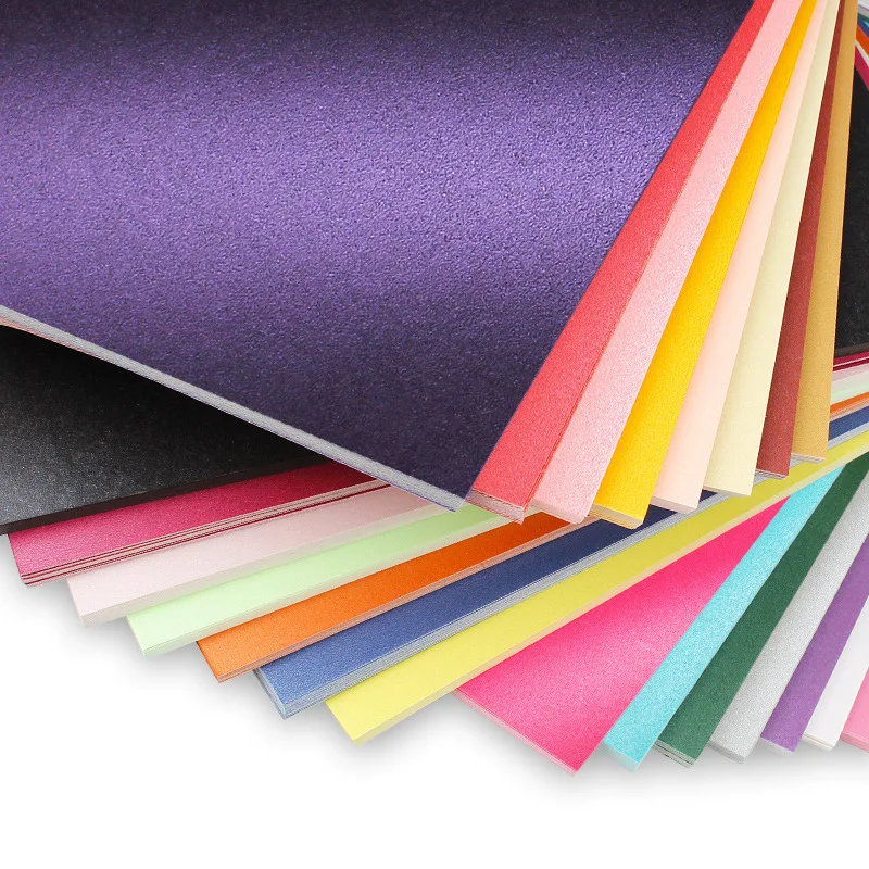 Factory Wholesale 250gsm A4 Size Color Cardboard Double Sided Pearl Paper