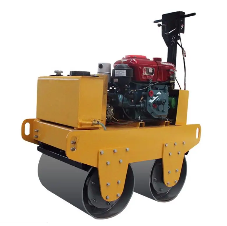 Walk Behind Vibratory Mini Compactor Machine double drum road rollers