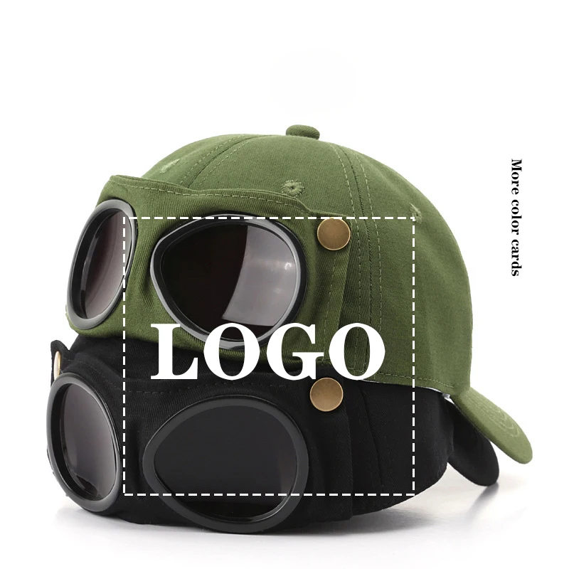 2024 new zjm  Hot Selling Glasses Baseball Cap Dad Curved Brim Peaked Cap Men And Women Retro Tooling Hat