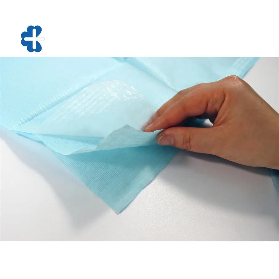 Manufacture Blue Color Hot Sale Consumable Disposable Waterproof Dental Bibs