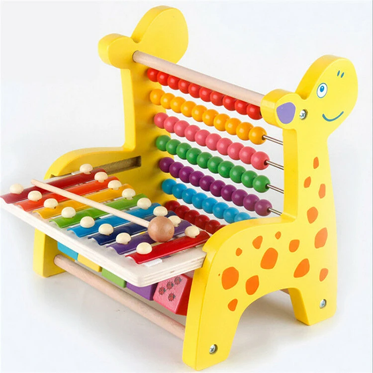 Wooden Abacus Children Early Math Learning Numbers Counting Calculating Beads Montessori Educational For sale