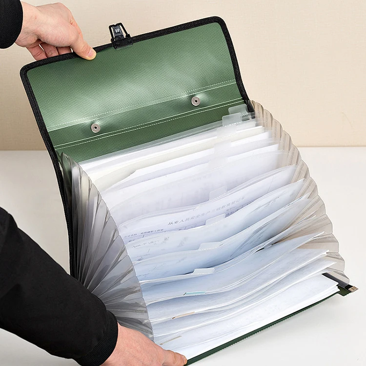 A4 plaid pattern organ expanding file multilayer folder portable bag large capacity  to Store all kinds documents fashionable