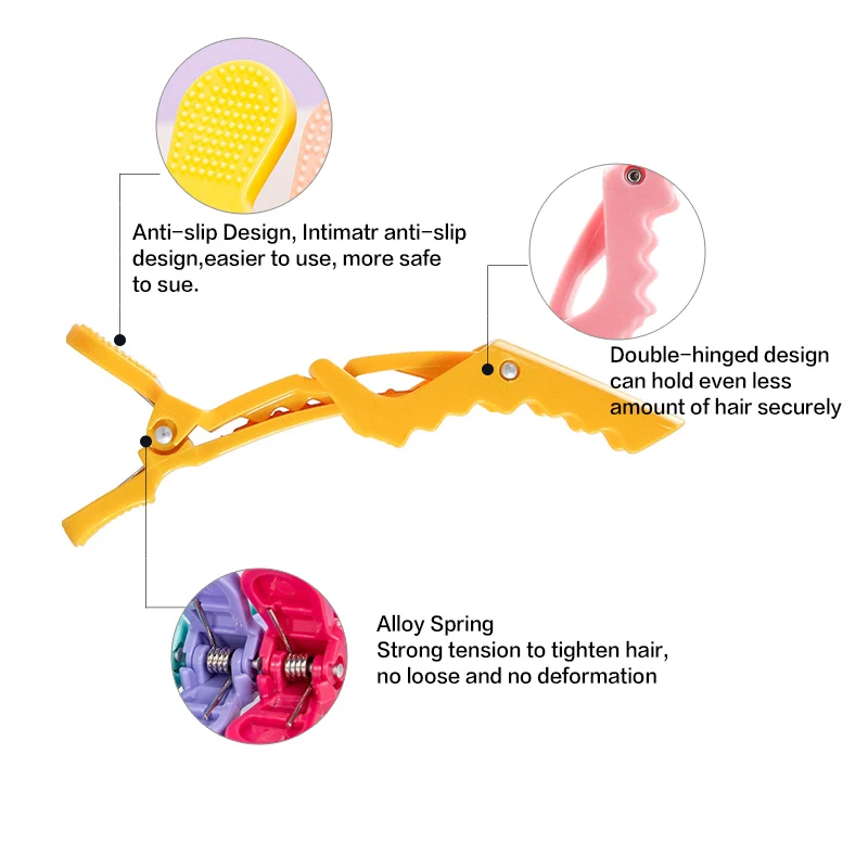 No-Trace Custom Logo Girls salon hair clip mini hairgrips hair barrettes cute plastic hair clip