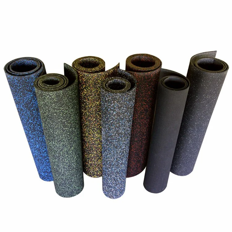 Anti-slip EPDM Gym Rubber Flooring Rolls Tiles Sports Equipments Rubber Mat