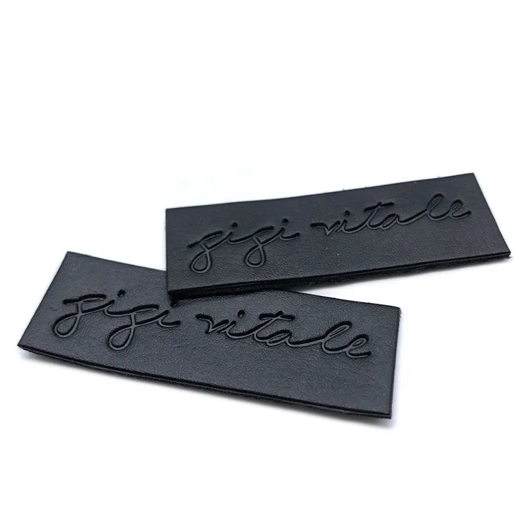 Factory Manufacturer Custom Logo Embossed Leather Labels For Handbag,OEM Leather Labels For Hat/Clothing