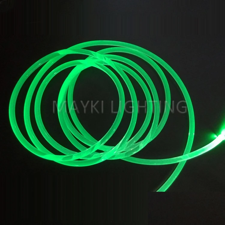 Indoor Decoration 12.0mm Solid Core Lighting High Quality Polymer Fiber Optic Side Glow Cable