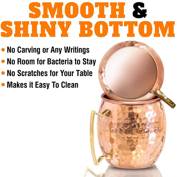 Factory Manufacturer Custom With Logo 18Oz/16Oz Sublimation Copper Plated Stainless Steel Moscow Mule Mug