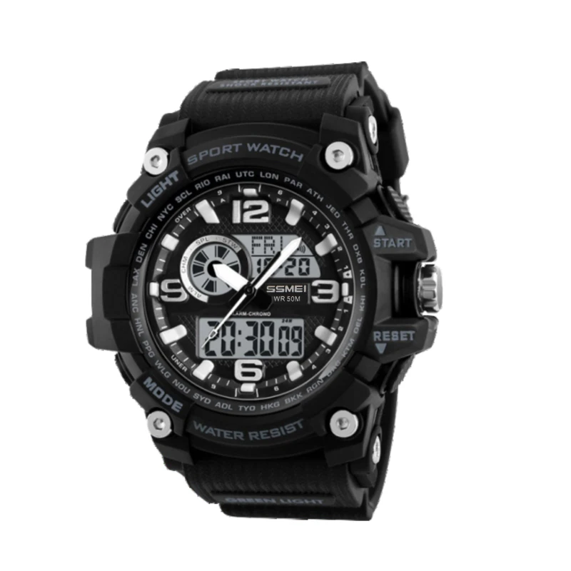Free watch samples Latest watches for men watches wholesale sports dual time zones alarm clock