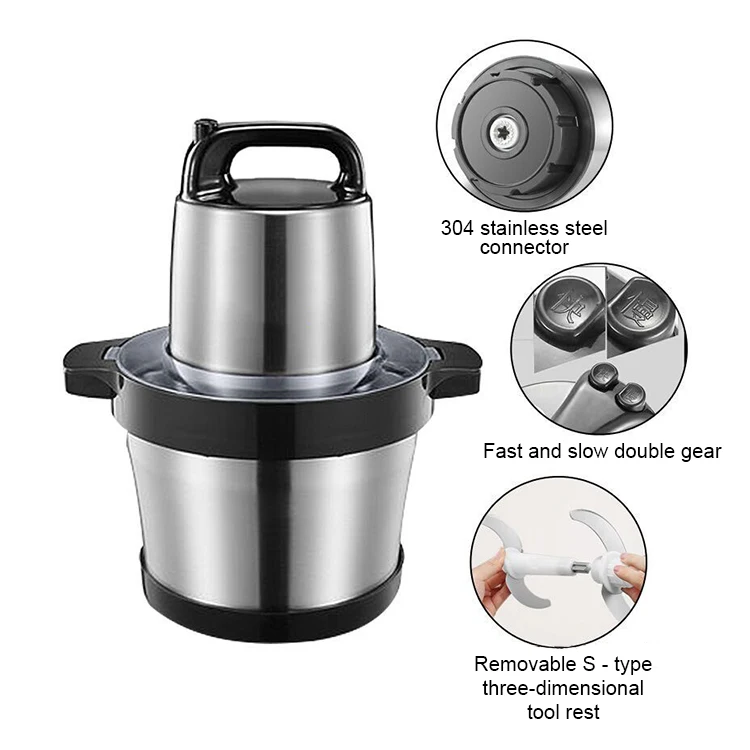 Multifunction food Chopper Hot,Sale Smart Home 6L Large Capacity Yam Pounder Electric Meat Grinder