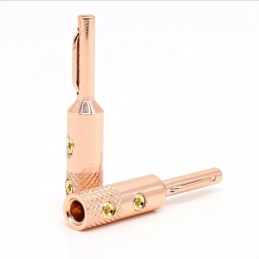 Viborg New Pure Copper Banana Plug Speaker Terminal 4mm Connector audio video RCA plug