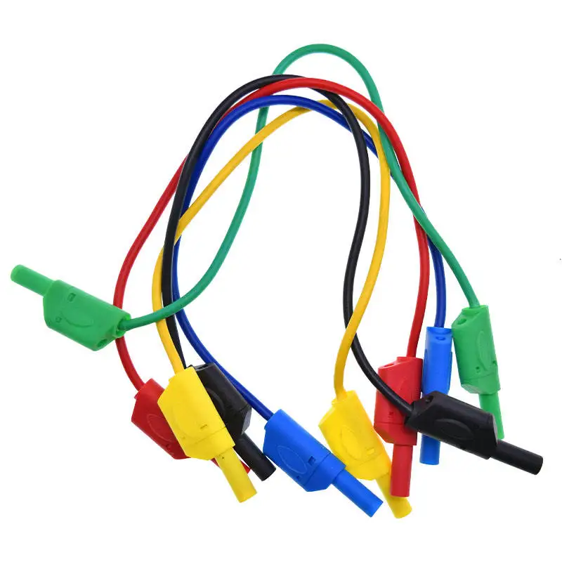2-5 квадратных силовых тестовых проводов, 4 мм, банановая головка, оболочка, изолированные штепсельные детали, 1 ~ 5 м, штепсельный кабель