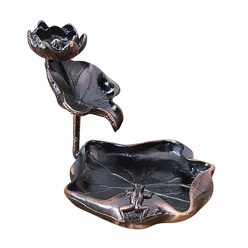 Incense Burner Lotus Waterfall Backflow Ceramic Censer Smoke Back Flow Cones Bullet Incense Holder Scented Gift  metal gifts