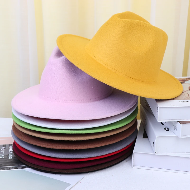 Two-color edging fashion new solid color can be wholesale can be customized courtesy hats top hats