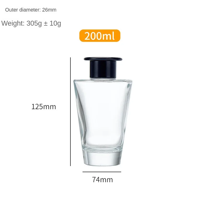 Wear-resistant inverted cone thickened glass bottle home small ornaments aromatherapy bottle