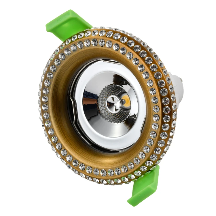 Factory price wholesale Crystal spotlight housing for MR16 LED bulb with socket GU10/Gu5.3