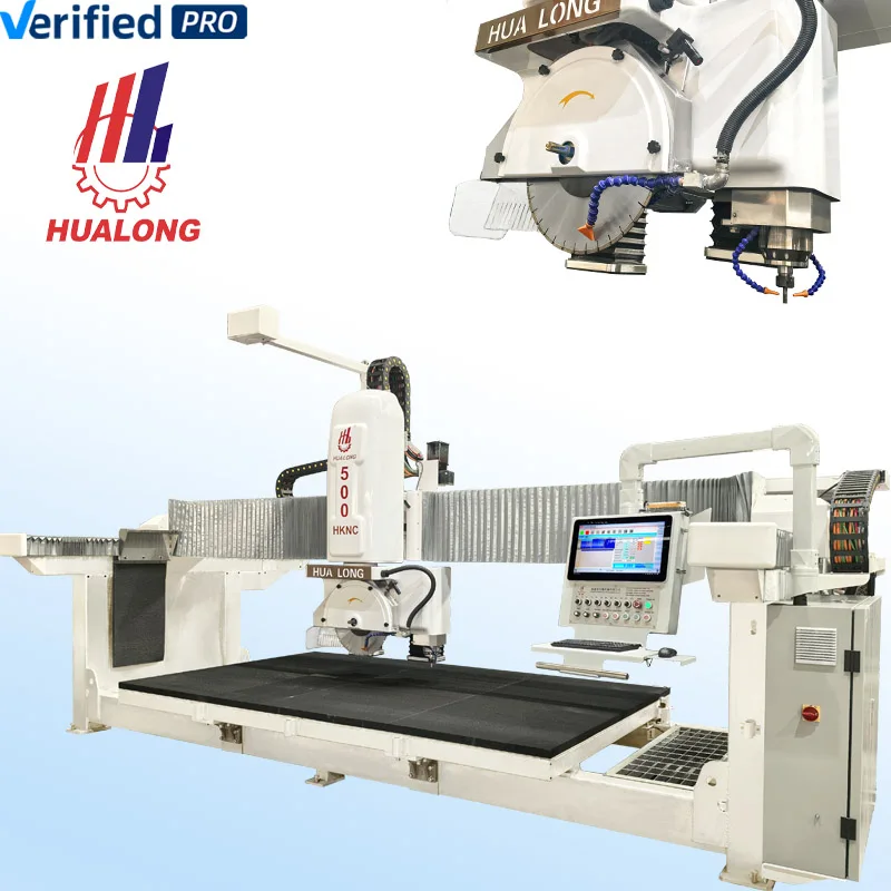 2025 Italian Software 5 +1 axis CNC bridge saw sintered stone countertop machinery granite marble cutting and milling machine
