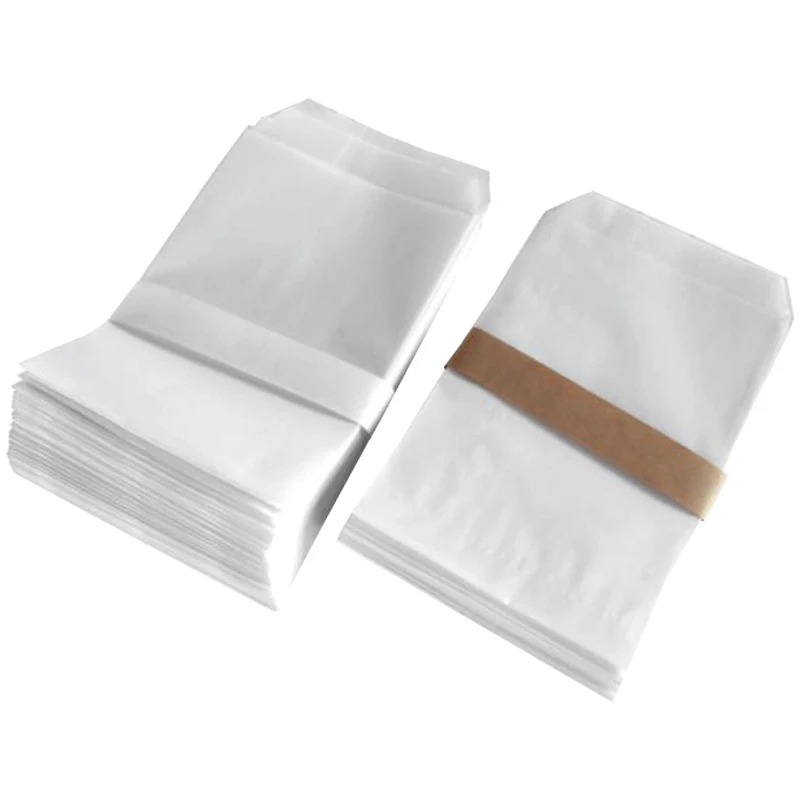 Custom logo mini glassine bags small packing  envelope packaging clear cellophane transparent wax food glassine paper bag