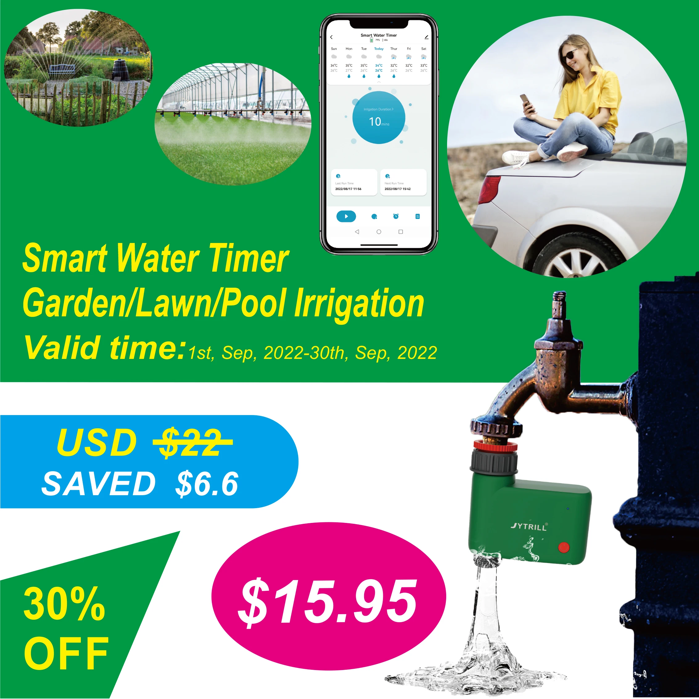 Wifi Smart Automatic Water Pump Timer Irrigation for Flower Plant Indoor Using Balcony or Office