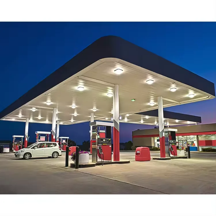 Steel Structure Gas Station Canopy for Fuel Stations