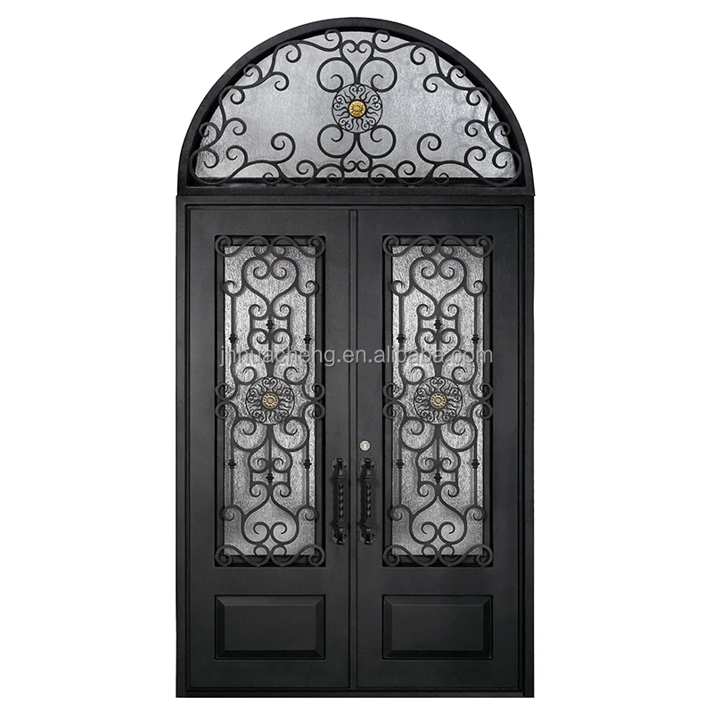 Reasonable price high quality wrought iron gate design used wrought iron french door gates