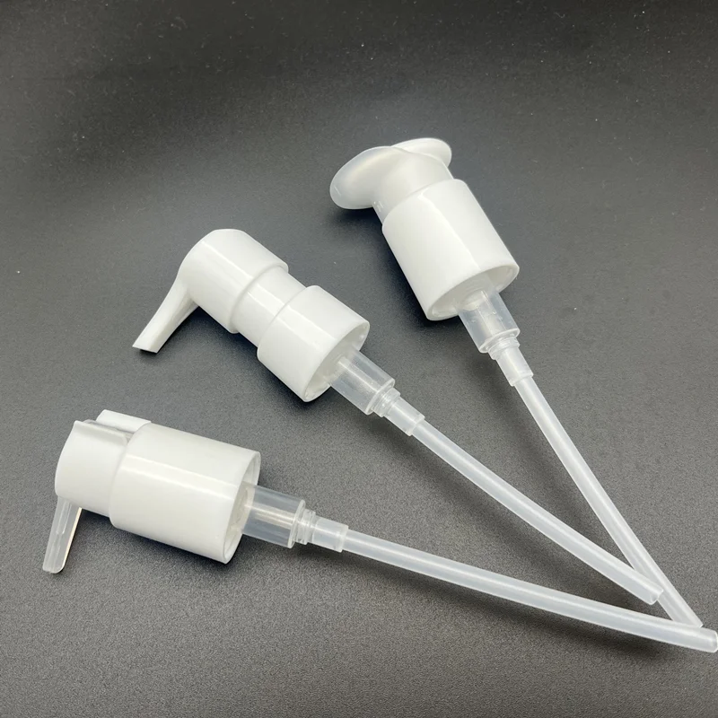 24/410 24mm long nozzle spring outside cosmetic pump serum gel treatment pump dispenser left right lock lotion pump