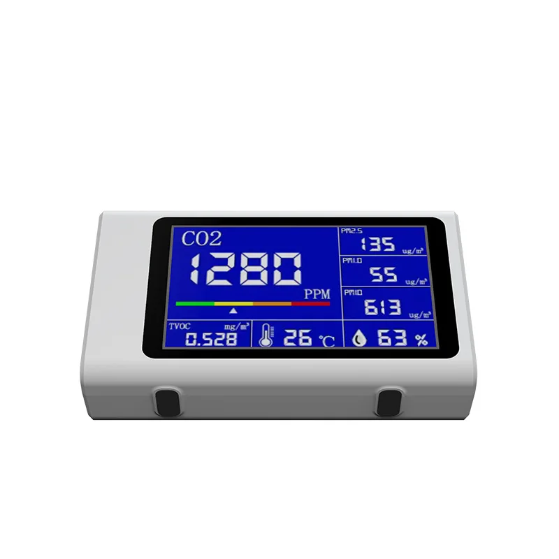 2023 Air Quality Monitor Analyzer Air Monitor For Real-Time Testing Air Pollution  PM2.5 CO2 TVOC USA