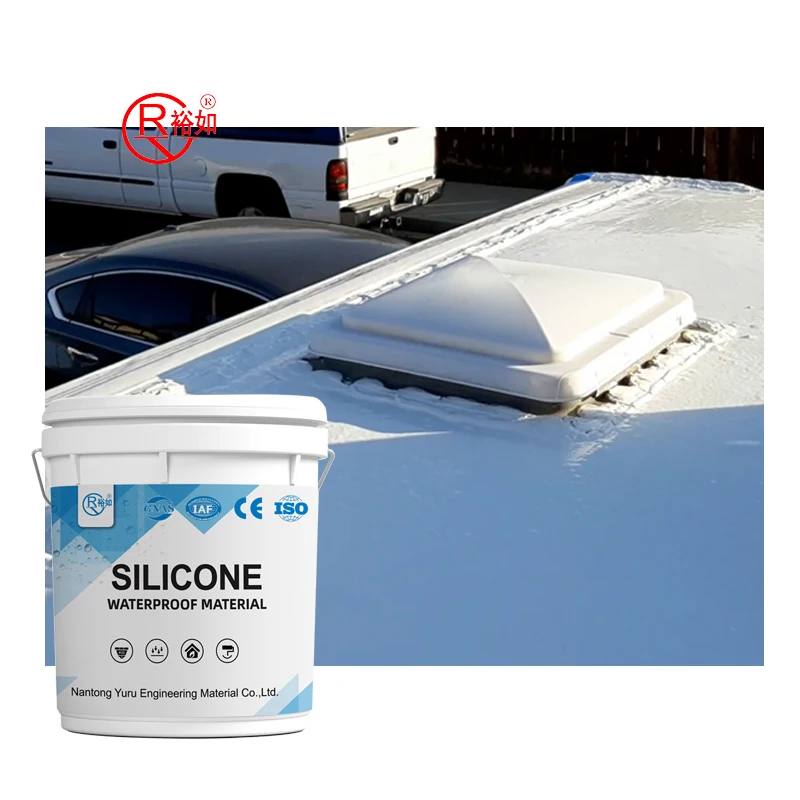 YURU Manufacturer Waterproof Liquid Silicone Roof Coating 100% Silicone Waterproof Coating