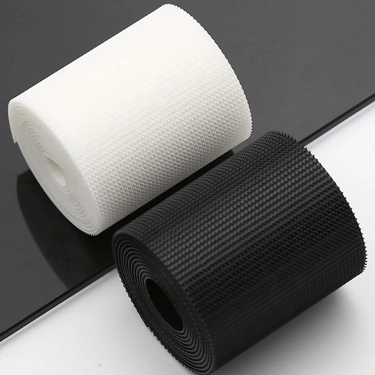 Width 50mm Fastener Tape Sewing on Clothes Black or White Color Plastic Injection Nylon Hook and Soft Circle Loop Tape