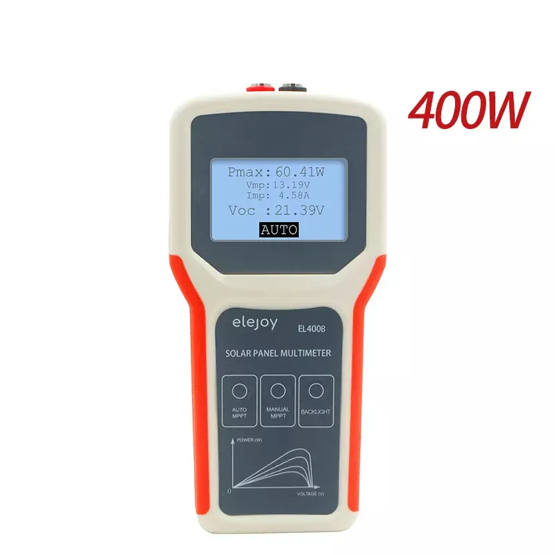 QJC EL400B LCD MPPT solar panel multimeter solar panel tester smart current tester voltage tester digital power meter VOC