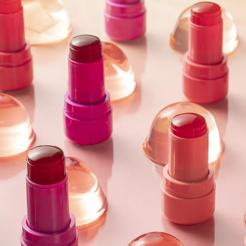 Lilywild OEM Vegan Cruelty Free 2 In 1 Check Makeup Balm Stick Cooling Water Jelly Lip Tint Blush