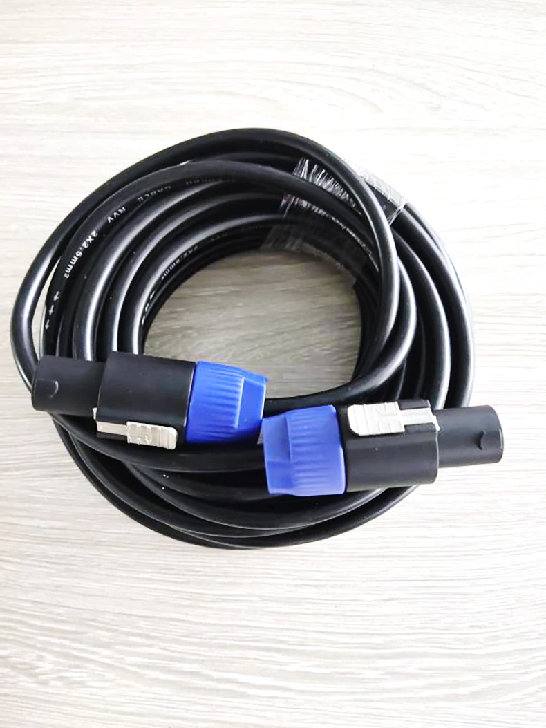 Factory wholesale Professional Audio Speaker Cable 3m with Speakon Connector  2 Pole OD8.0mm for Speaker Amplifier