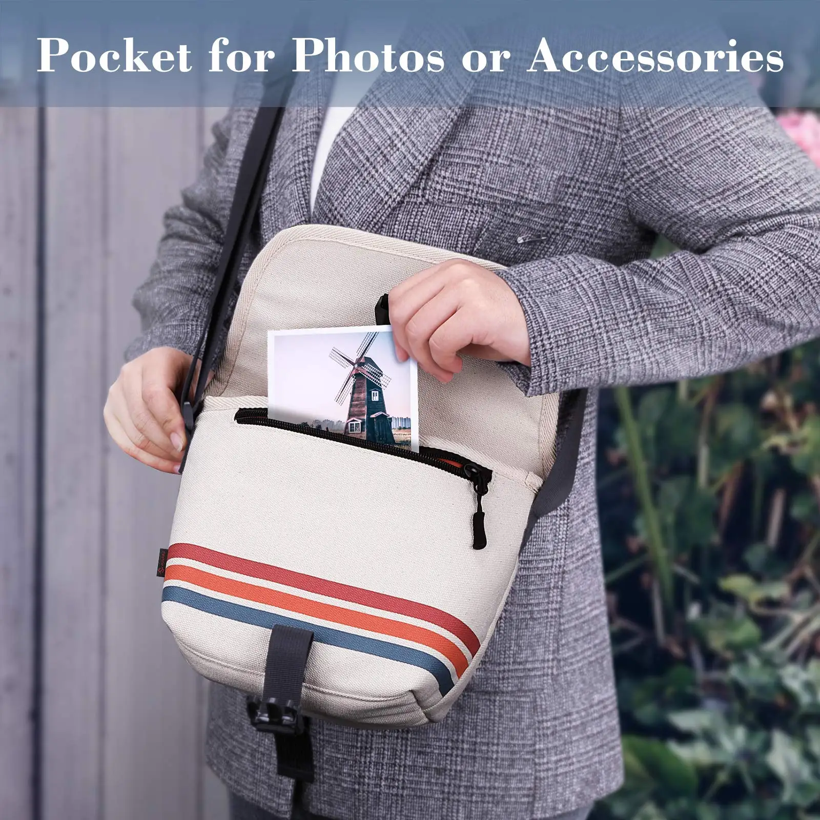 Camera Travel Bag with Adjustable Strap for Women and Men Camera Bag Compatible with Polaroid Camera Bag