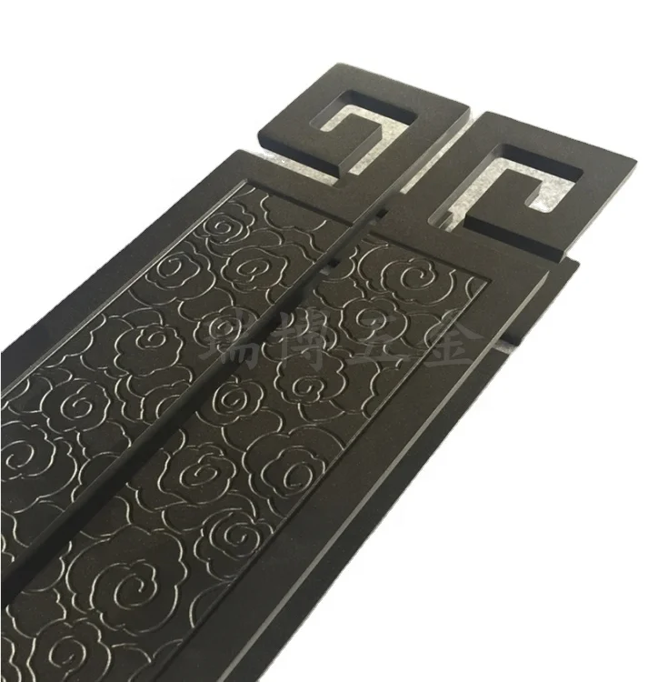 wholesale antique brass carving handle pull black aluminum carved door pull handle