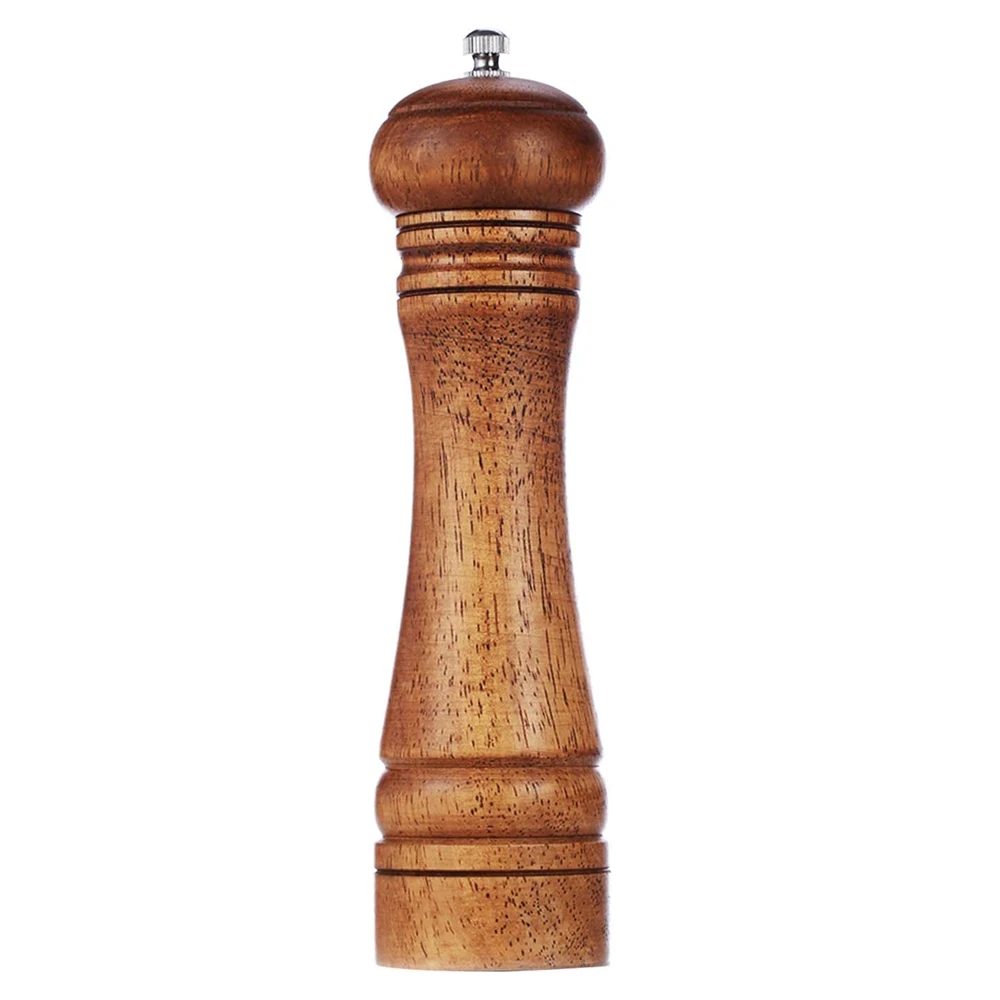 BST kitchen accessories adjustable coarseness 8 inch wooden salt and pepper grinder set wood