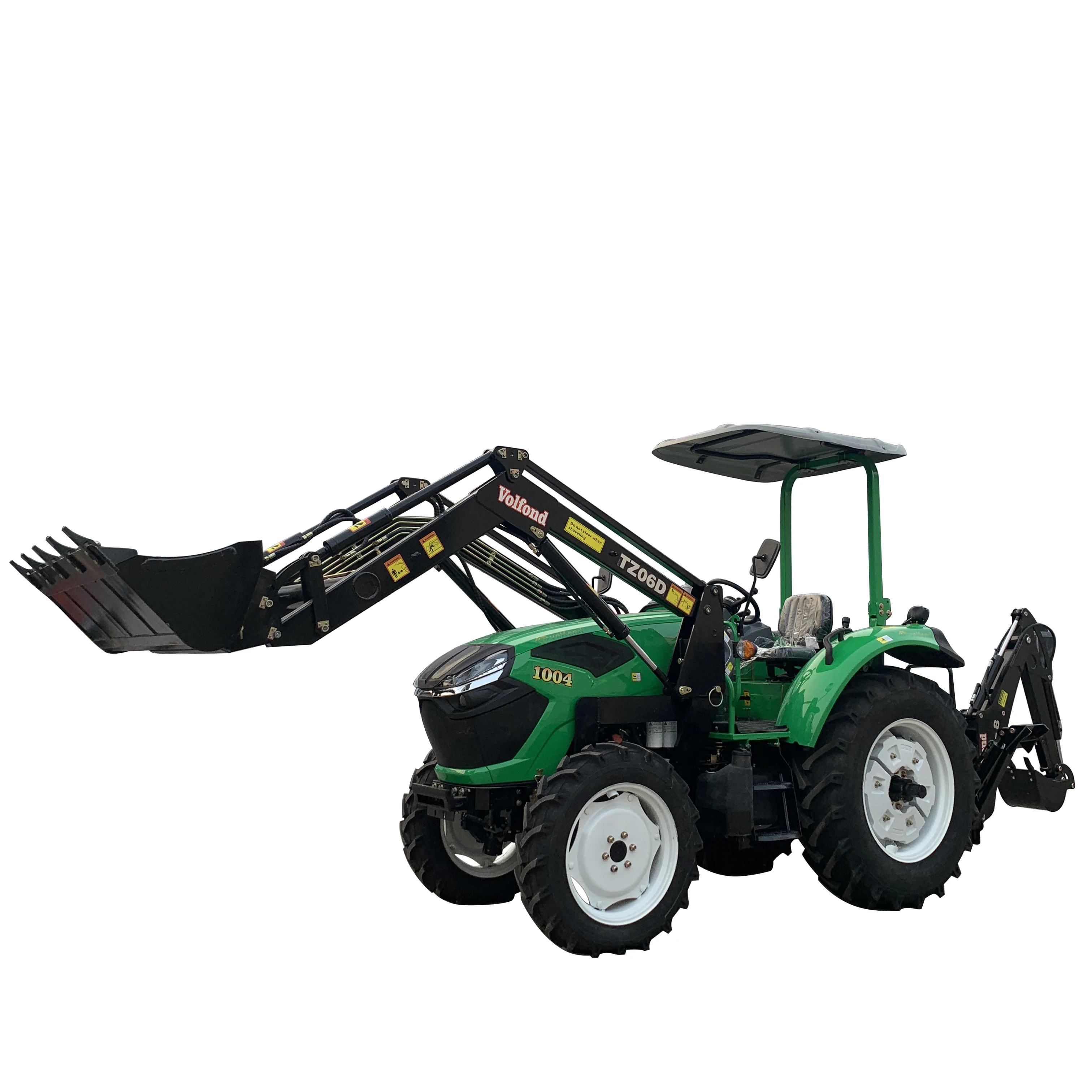 4x4 4wd Strong Chassis Farm Cheap Price Easy To Buy Dual Stage Clutch 100hp Tractors With Front End Loader and Backhoe