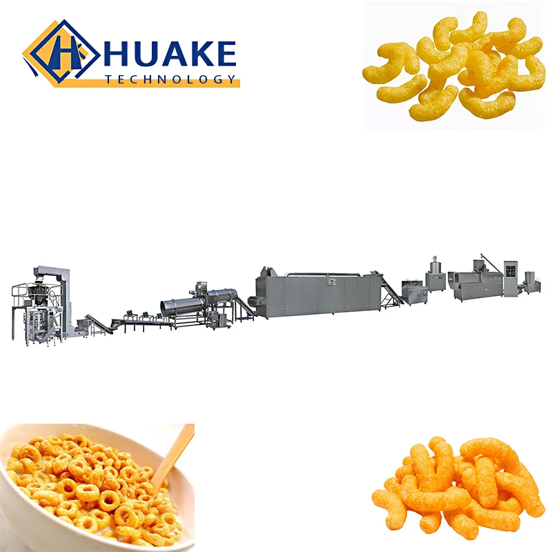 Corn Curls Making Machine Corn Snack Extruder Puff Production Line