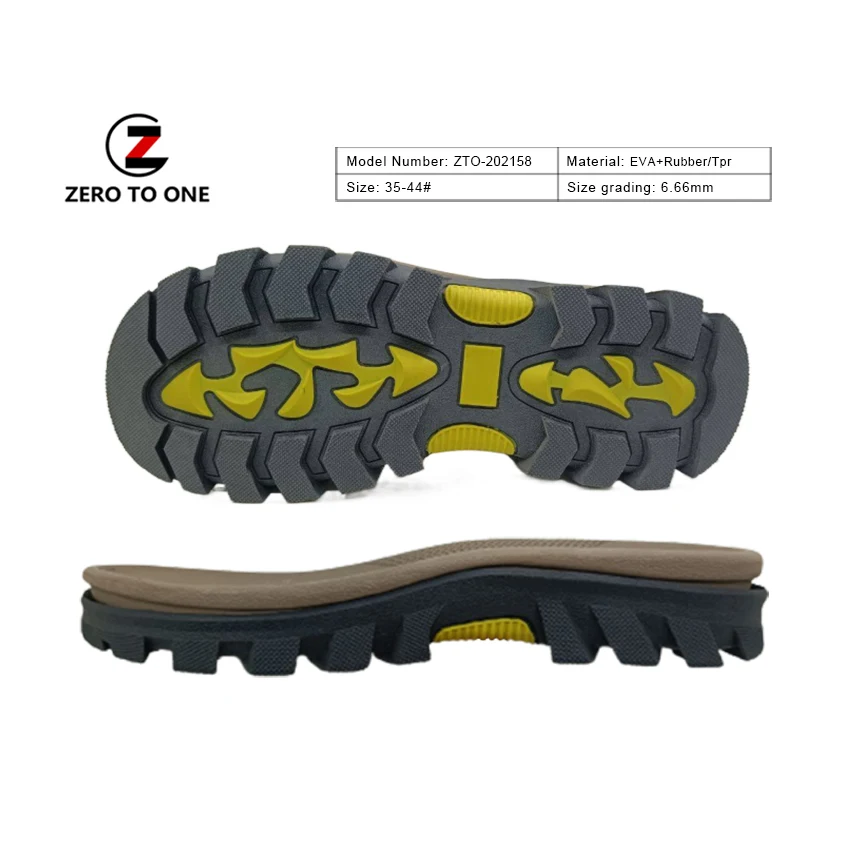 China Sole Factory Wholesale Custom Combination EVA Rubber Sandal Ousole Soft Durable Beach Shoes Soles