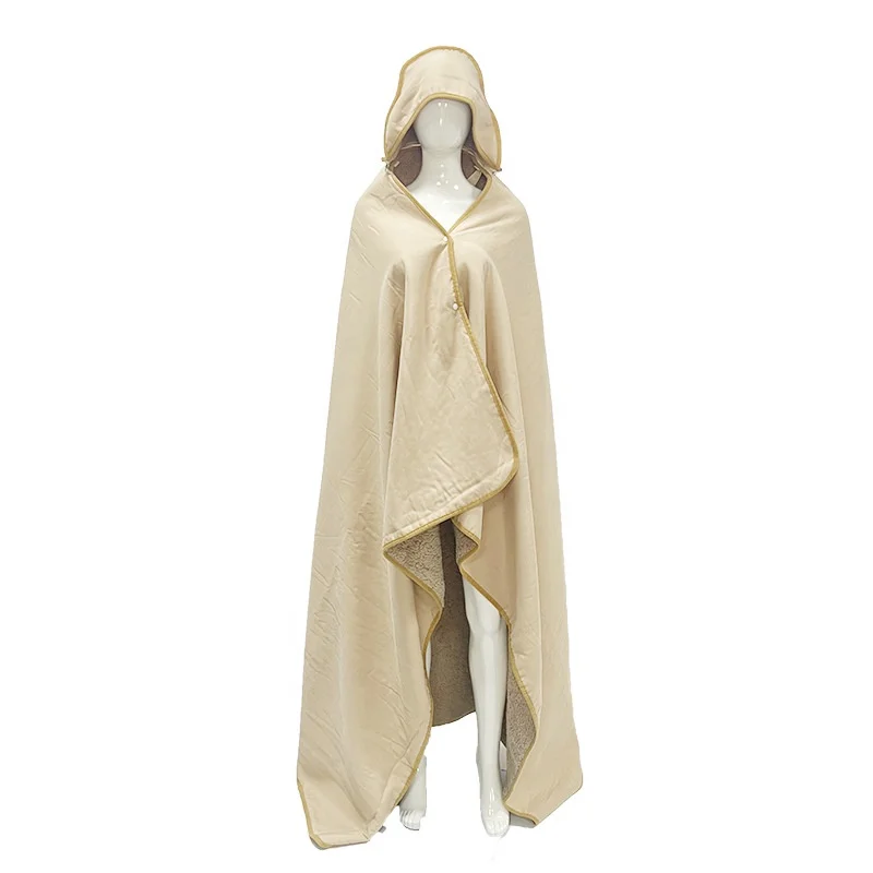 Outdoor Moisture-Proof Thickened Waterproof Hooded Picnic Mat Beach Camping Blanket with carrying strap