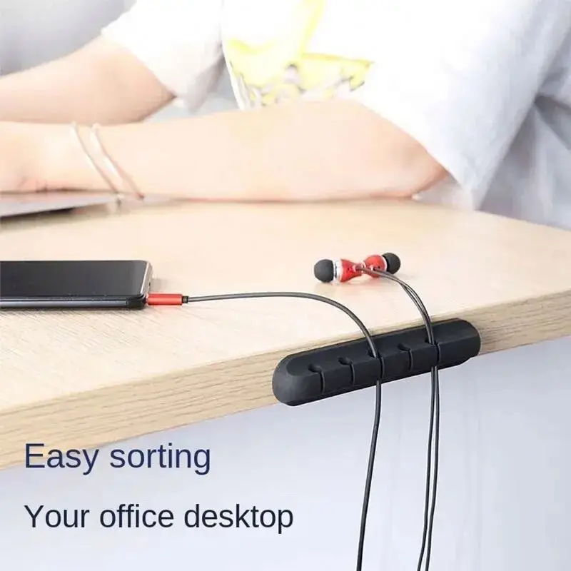 Органайзер для кабелей держатель проводов гибкий USB-кабель силиконовый зажим намотки мыши клавиатуры наушников защита шнура