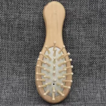 New Arrival Nature Bamboo Wooden Baby Brush Hair Bristle Baby hair Brush wooden baby comb and Natural soft brush